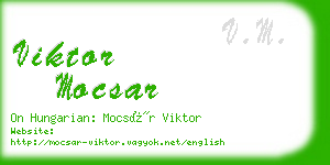 viktor mocsar business card